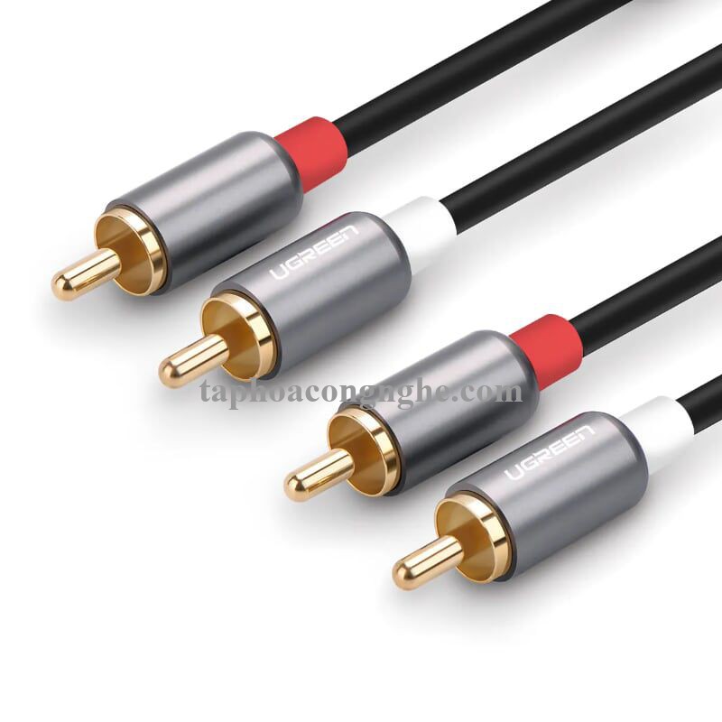 Ugreen 40931 0.5M Đen Cáp âm thanh Bông sen 2 ra 2 dương AV146 30040931